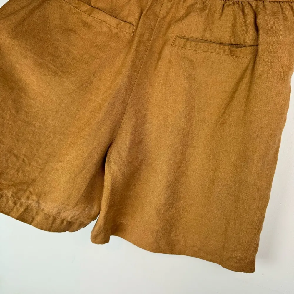 Tahari Womens 100% Linen Bermuda Shorts Sz Small Tan Relaxed Lagenlook - Image 11