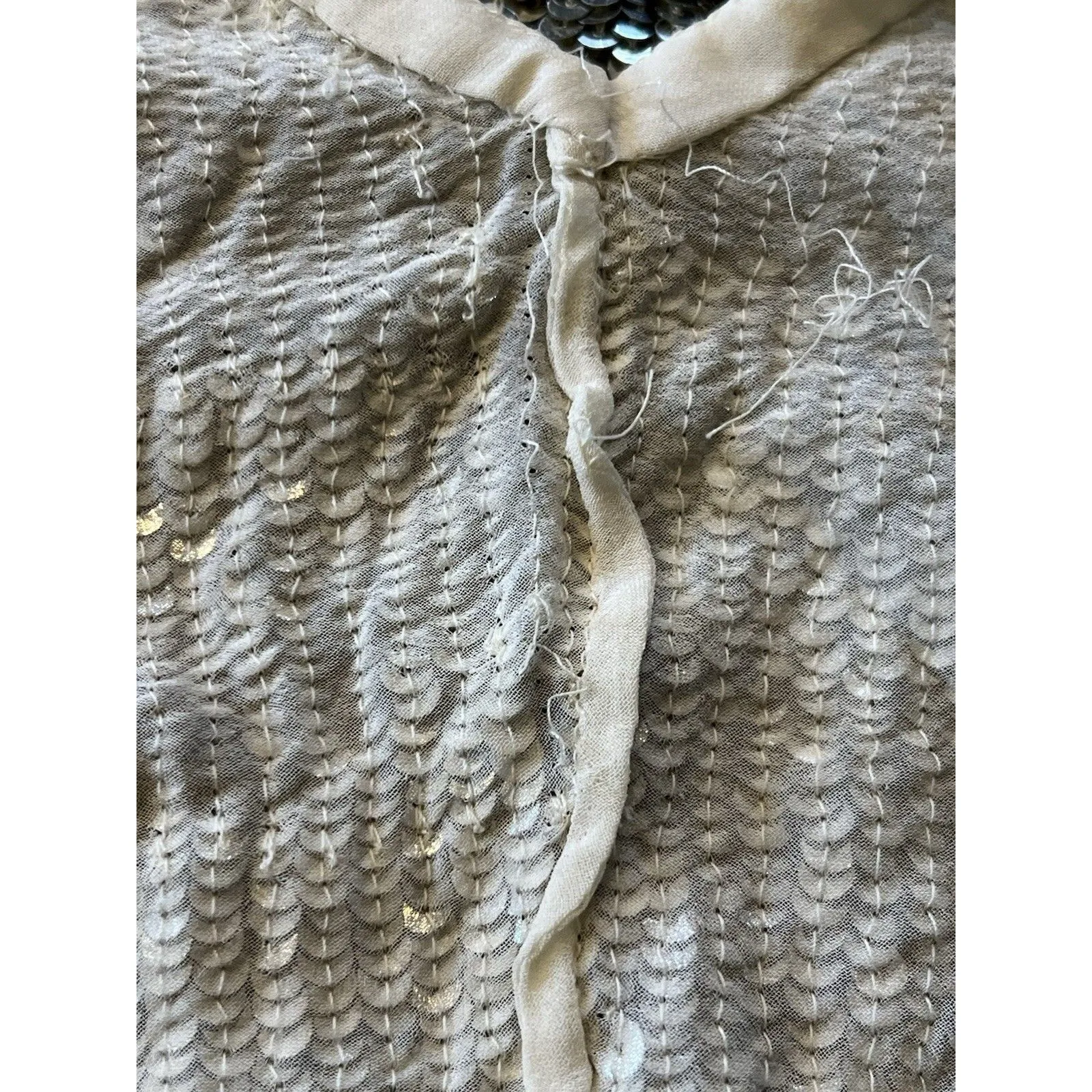 Nili Lotan Sequin Cami Gown Silver Gold Maxi Size Small Needs Repair NEW - Image 11