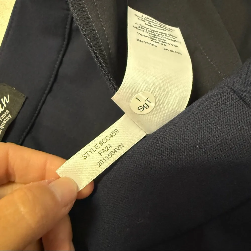 J. Crew Going-Out Slim Pant in Four-Season Stretch – Size 4 – Navy Blue - Image 4