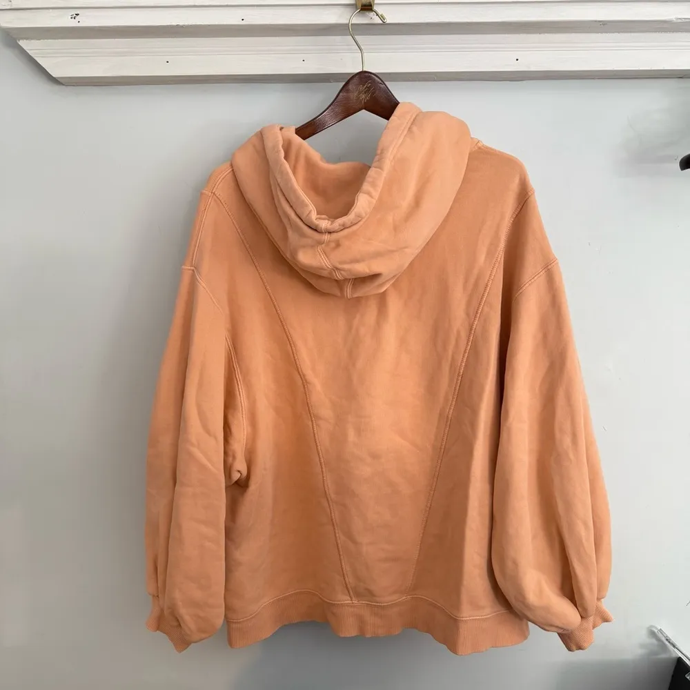 Free People oversized High Road Pullover‎ size Small quarter-zip hoodie pink - Image 4