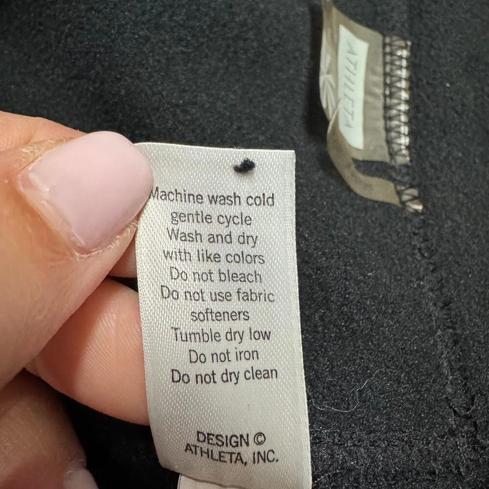 Athleta Womens Black Scuba Skirt Fleece Lined Size XS Warm Winter Layers - Image 7