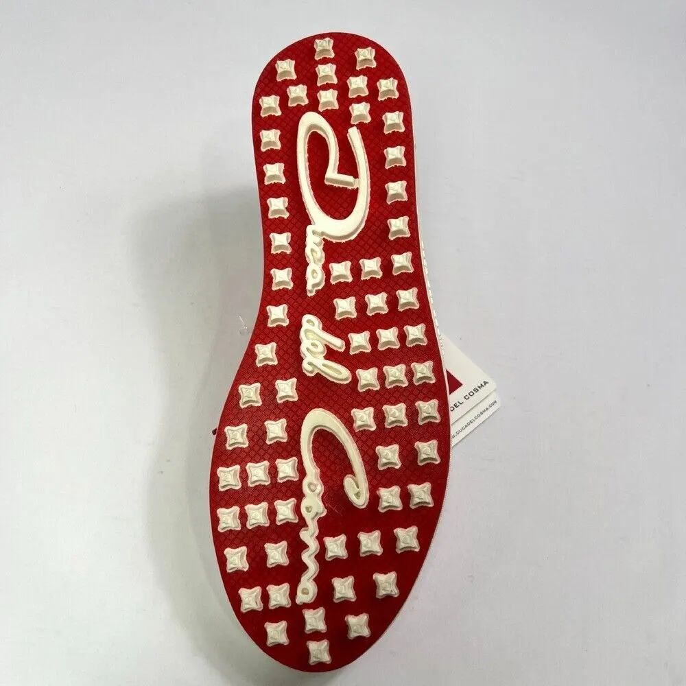 Duca Del Cosma Leather Sneakers Polka Dot Casual Shoes Red White‎ Size Size 10 - Image 7