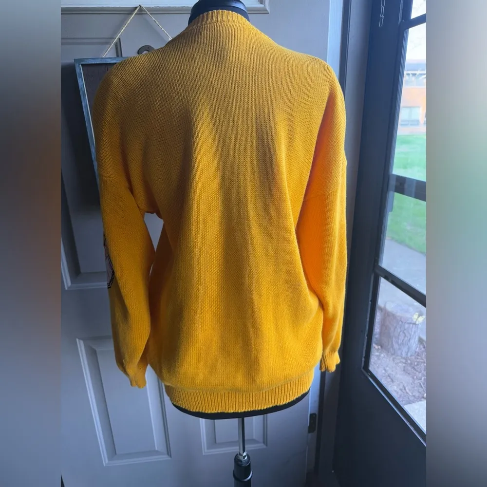 Vintage 1990 IB Diffusion city destination patch oversized cardigan, size small - Image 6