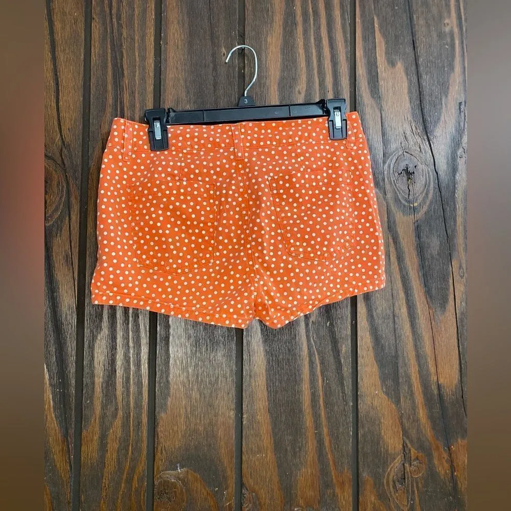 Splendid orange polka dot shorts size 4 100% cotton - Image 10