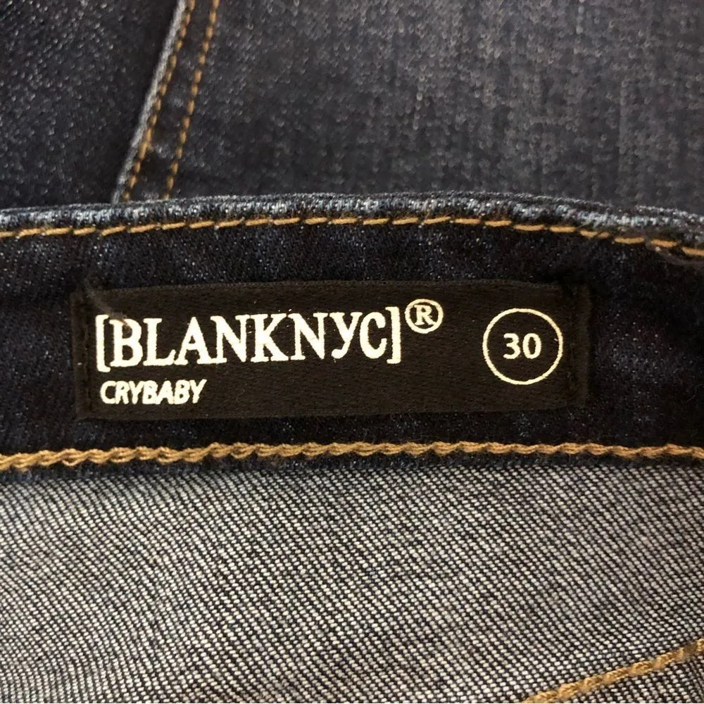 BlankNYC Crybaby Dark Denim High Rise Skinny Jeans size 30 - Image 10