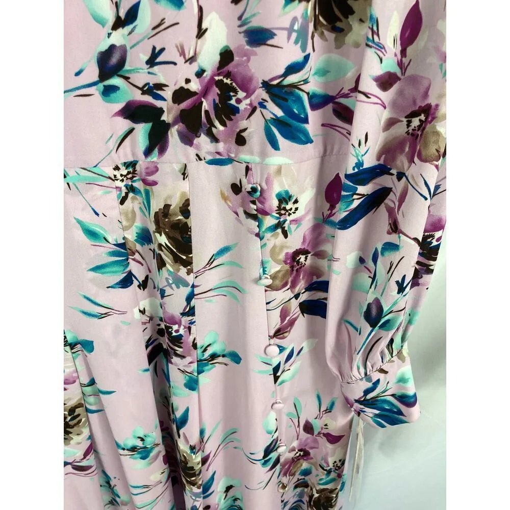 NWT Nanette Lepore Lenore Long Sleeve Floral Dress Size 12 - Image 7