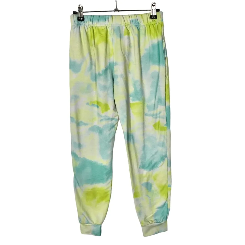 Ideology Green & Blue Tie Dye Tapered Jogger Sweatpants M - Image 13
