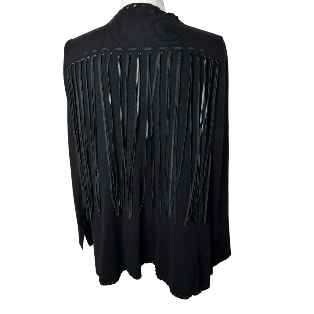 Ariat Trenton Cardigan Open Front Waterfall Fringe Large - Image 7