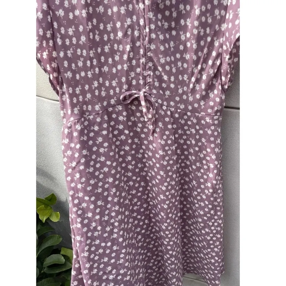Vintage Monteau Women’s Sz M White Daisies Dotted Stretch Knee Length Dr… - Image 11