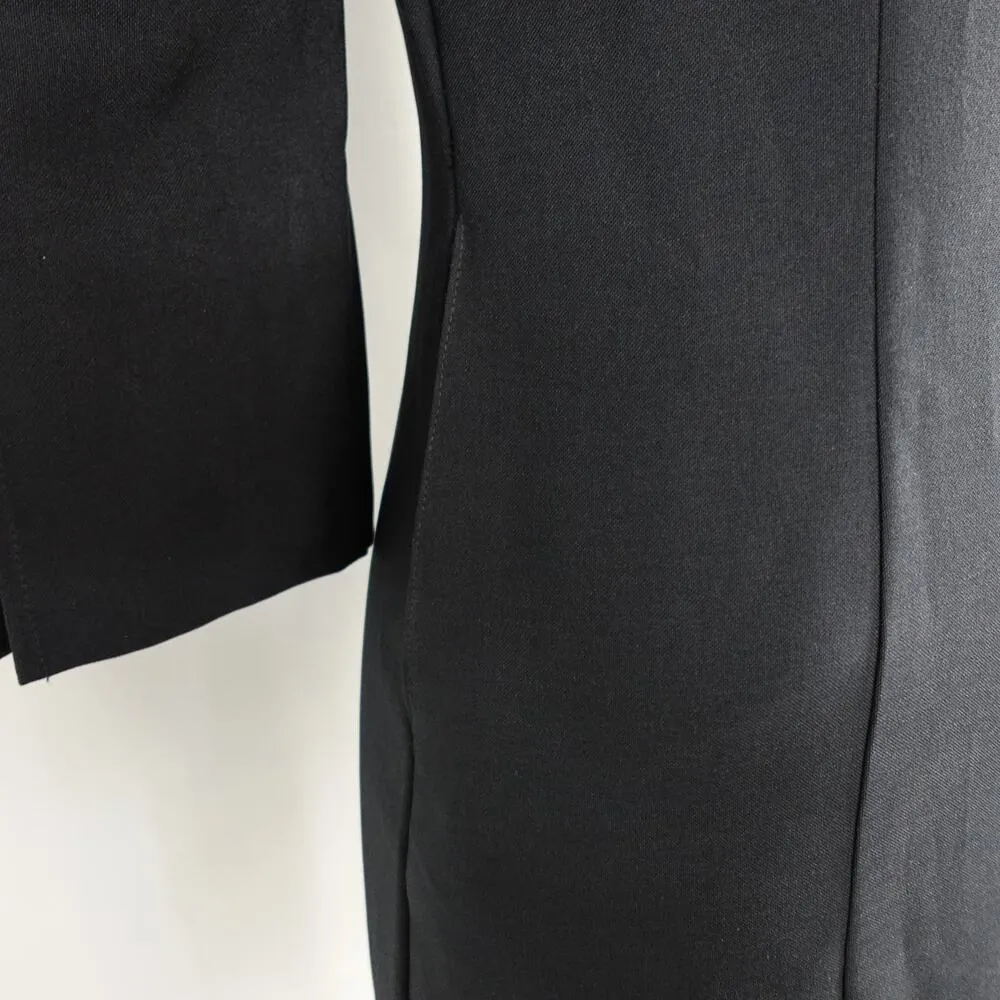 Vintage Estee Lauder Black 3/4 Sleeve Uniform Sheath Dress 60s 70s Size 2 USA - Image 5