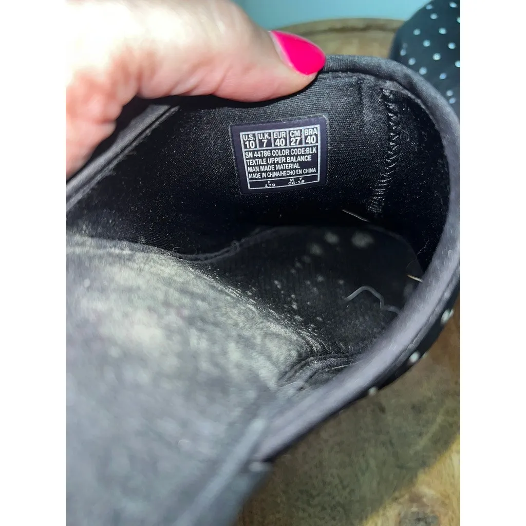 Women's Black Studded Mules Size 10 Casual Chic Flats‎ - Image 6