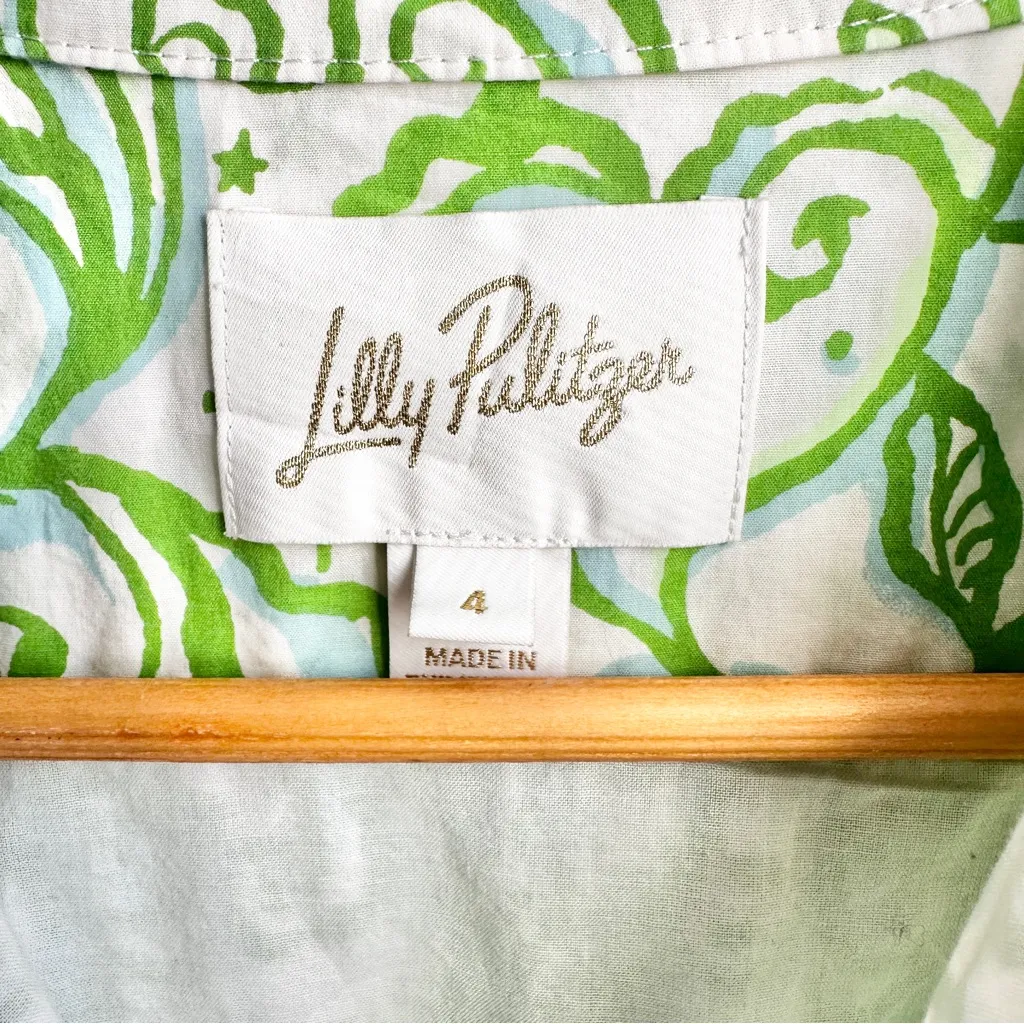 Lilly Pulitzer Drena Long Sleeve Belted Shirt Dress in Resort White Sol Mates - Image 10