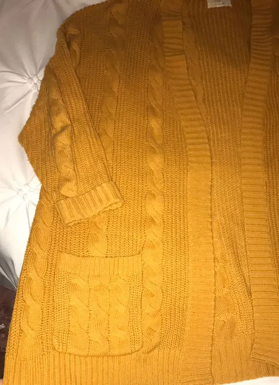 Mustard Yellow Cardigan - Image 3