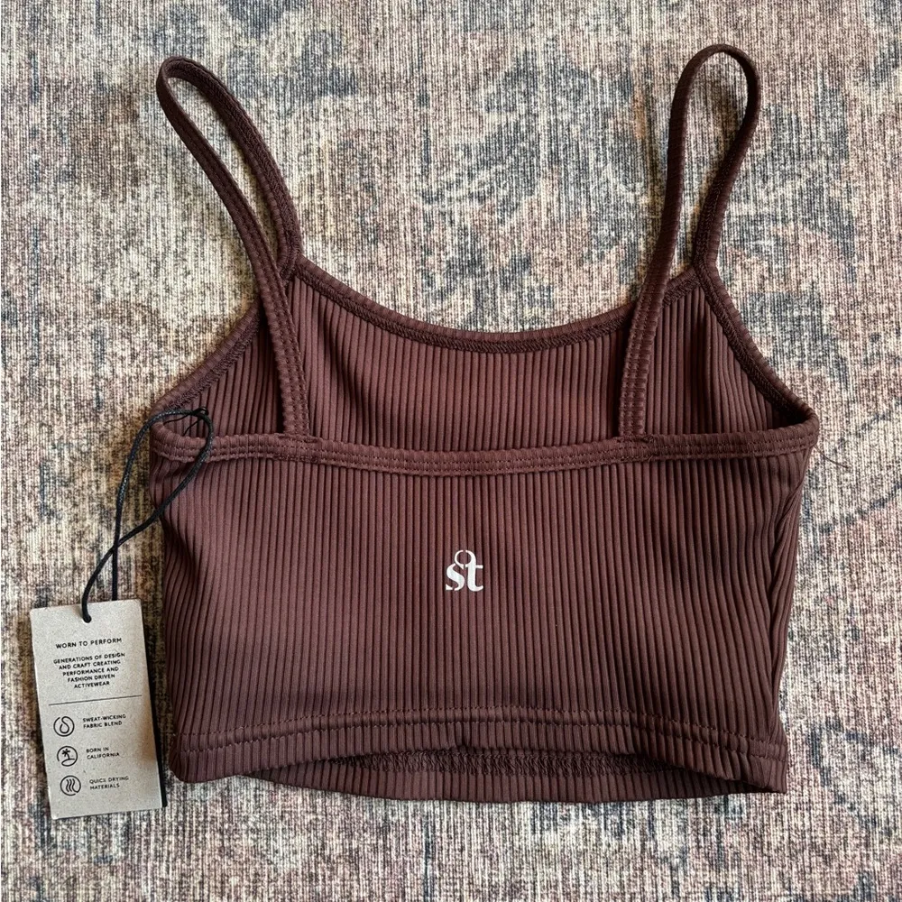 NWT Strut This x Revolve Brown Ribbed Crop Top Size XS - Image 6