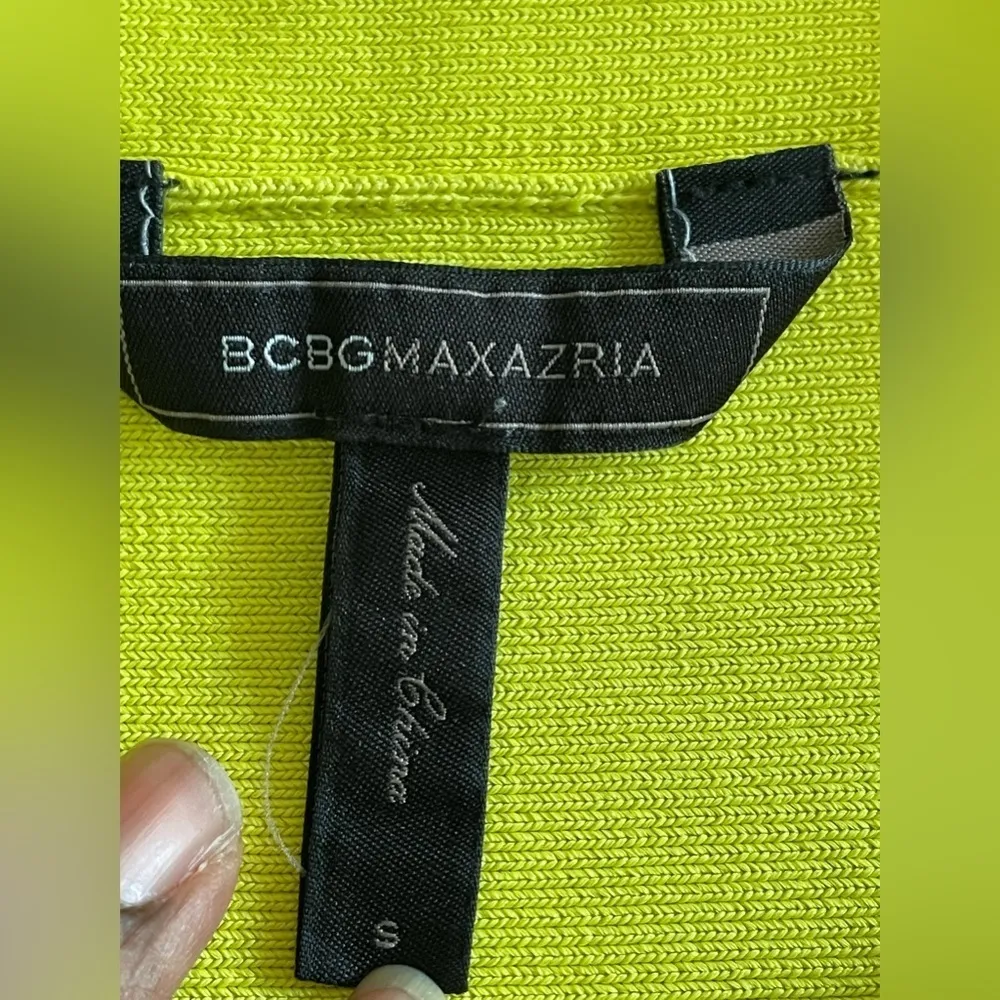 BCBGMAXAZRIA Tiered Mini Skirt Lemon Size S Sexy Night Out Vacation Summer - Image 4