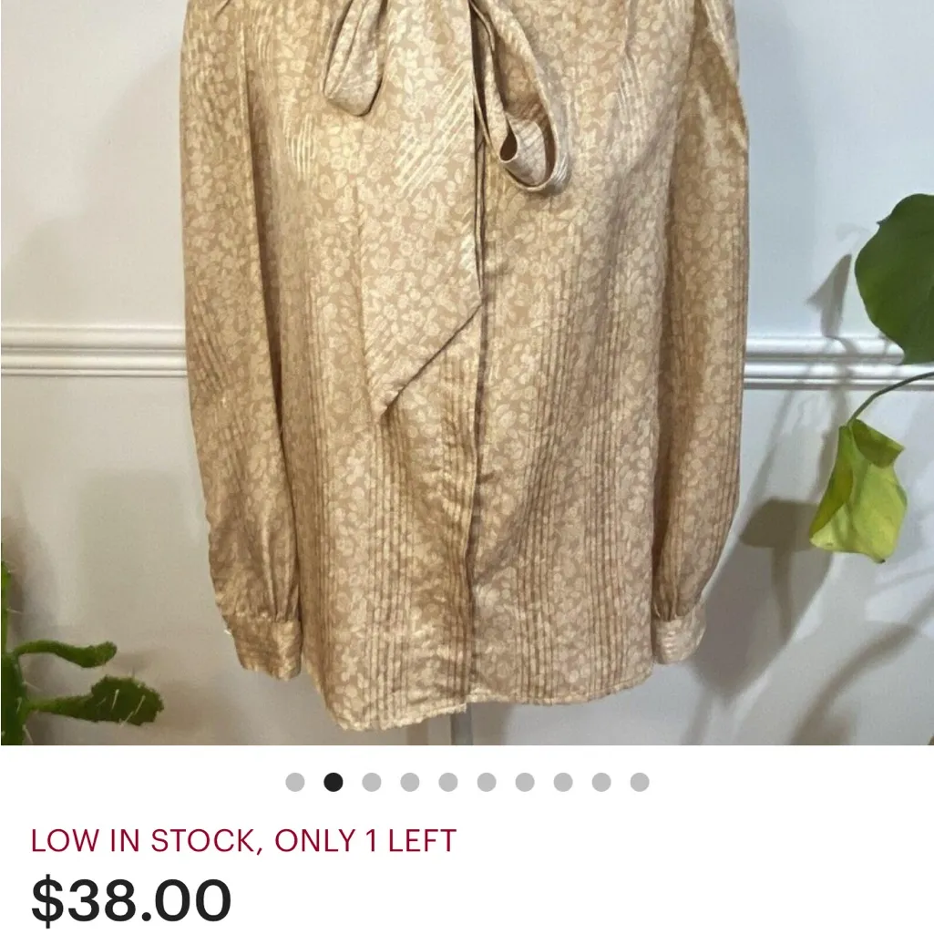 Evan Picone Pink Floral Blouse with Bow | Size 12 - Image 8