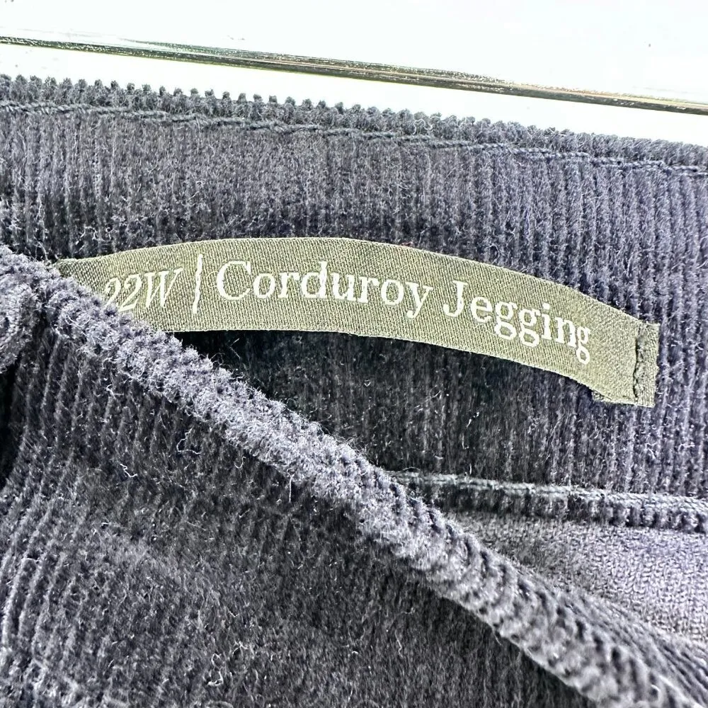 Talbots Navy‎ High Rise Corduroy Jegging NWT Size 22W Casual Fall Cozy - Image 6