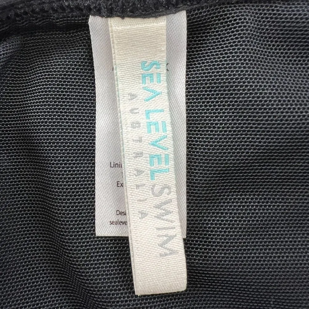 Sealevel Australia Cross Front One‎ Piece Bathing Swim Suit Size 14 Swimwear Black - Image 5