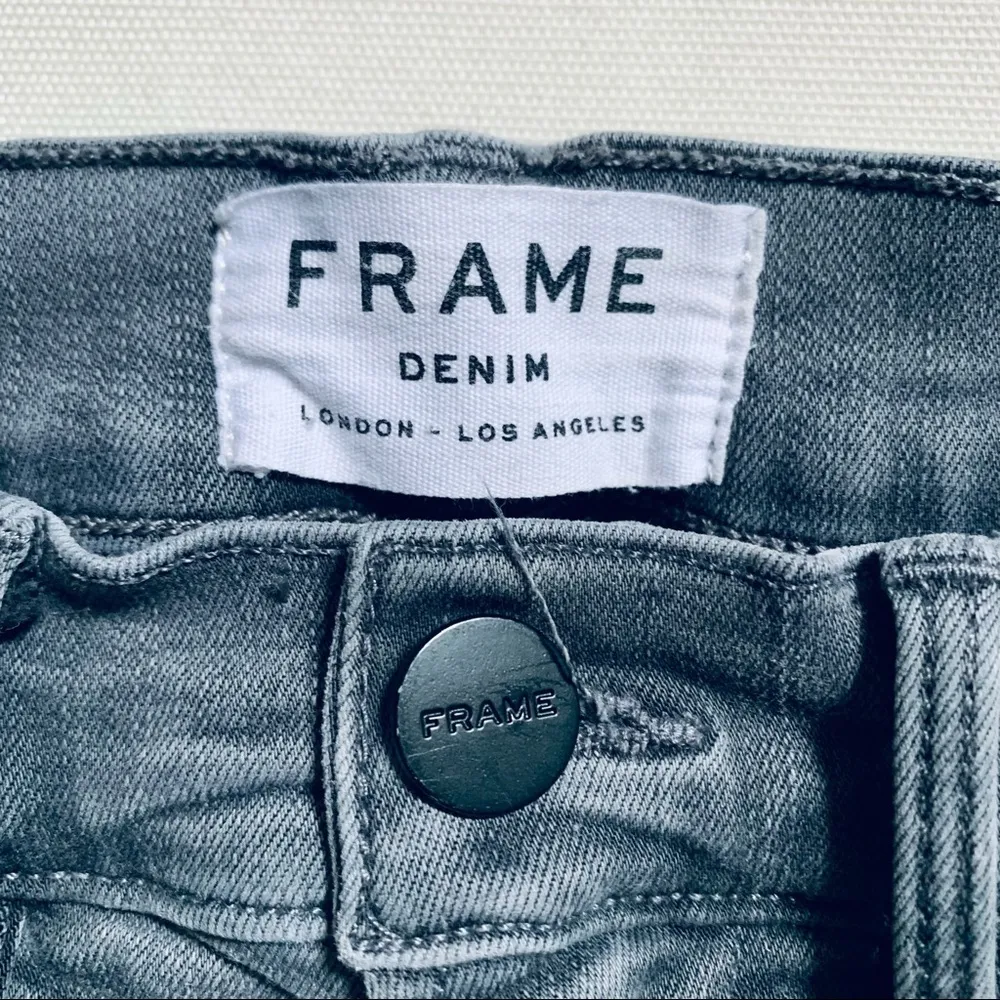 Frame Denim Gray Le High Skinny Jeans Size 24 - Image 12