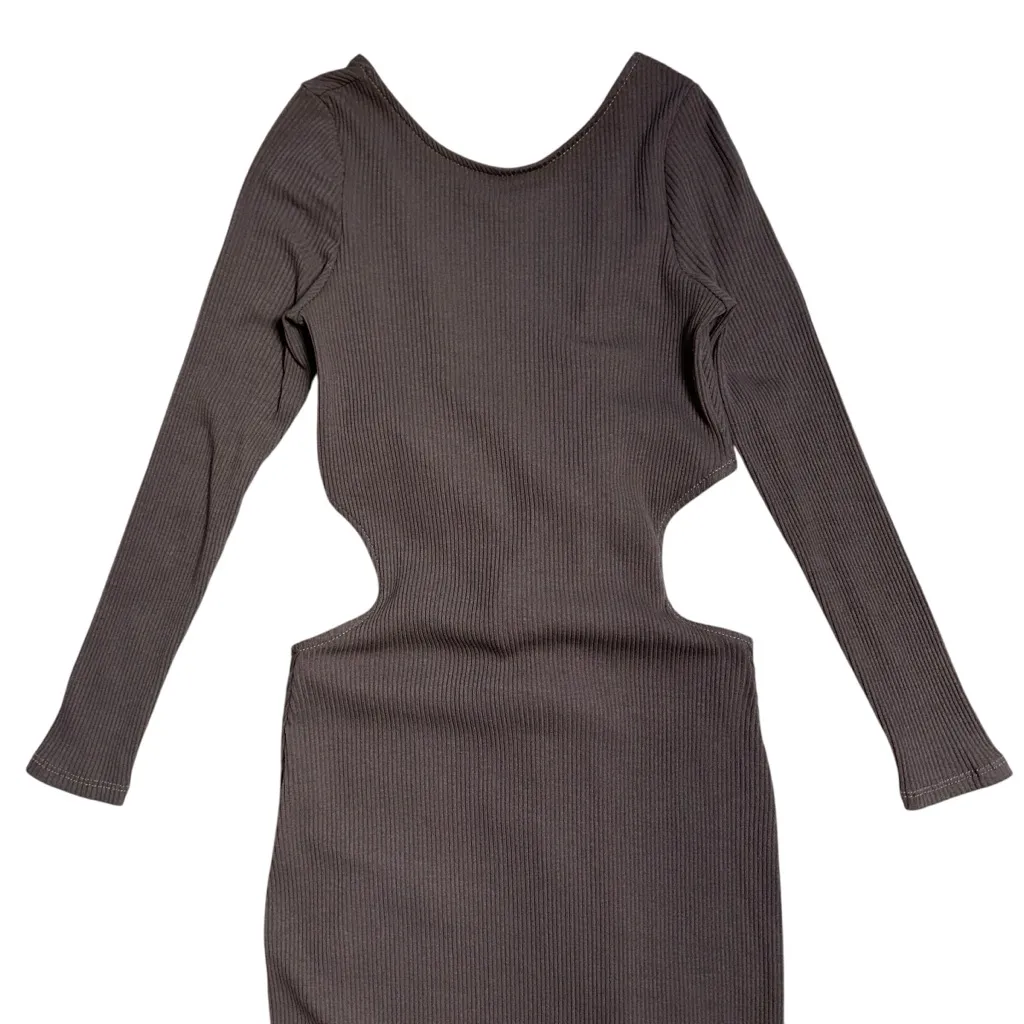 free people ribbed dress Free People Beach Brown Last Minute Ribbed Midi Dress Womens M Size M - $46 New With Tags