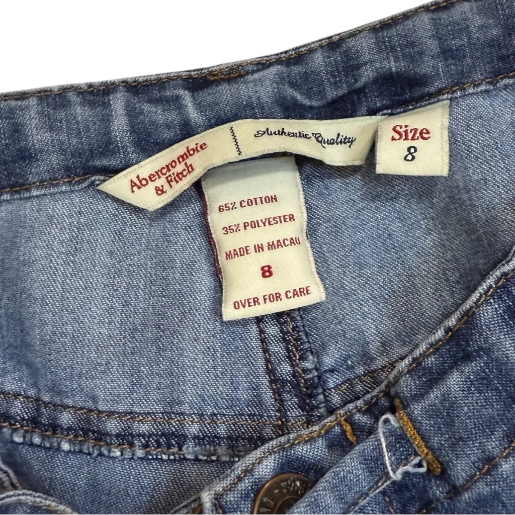 Vintage Y2K Abercrombie Drawstring Jean Shorts - Image 4