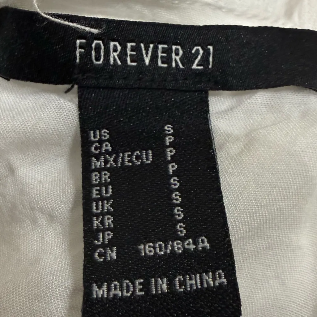 Forever 21 White Mini Dress with Floral Embroidery - Image 9