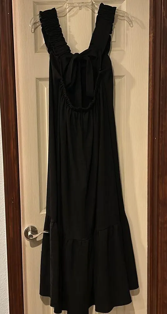 VICI Black Maxi Dress CutOut Back With Bow Small - Image 4