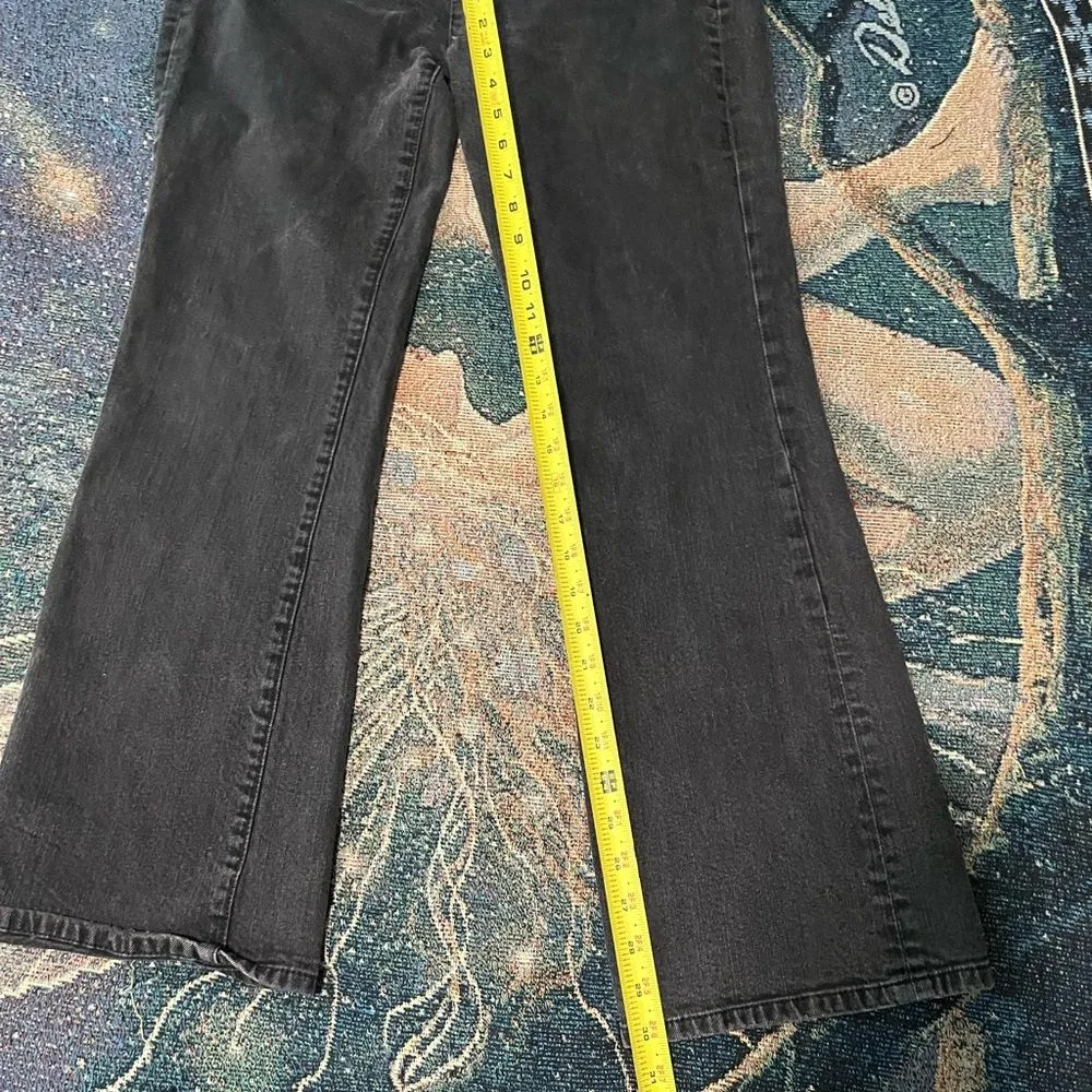 Lauren Ralph Lauren Black Classic Bootcut Jeans Sz 14 Stretch Denim Mid - Image 10