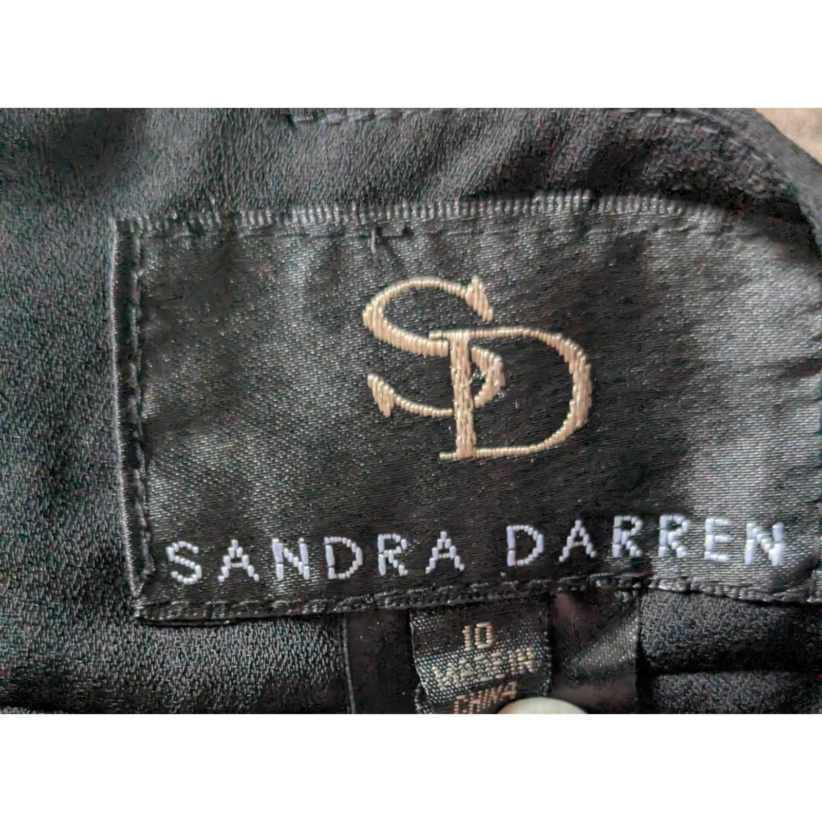 Sandra Darren Black Tiered Ruffle Midi Skirt Fairycore Whimsigoth Goth Sz 10 - Image 8