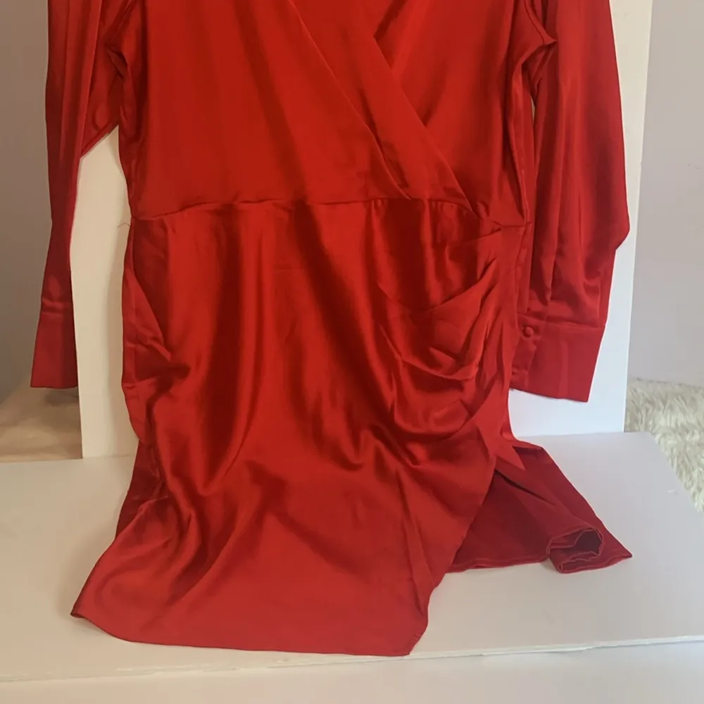A NEW DAY RED WRAP DRESS LONG SLEEVE DRESS SIZE XL - Image 5