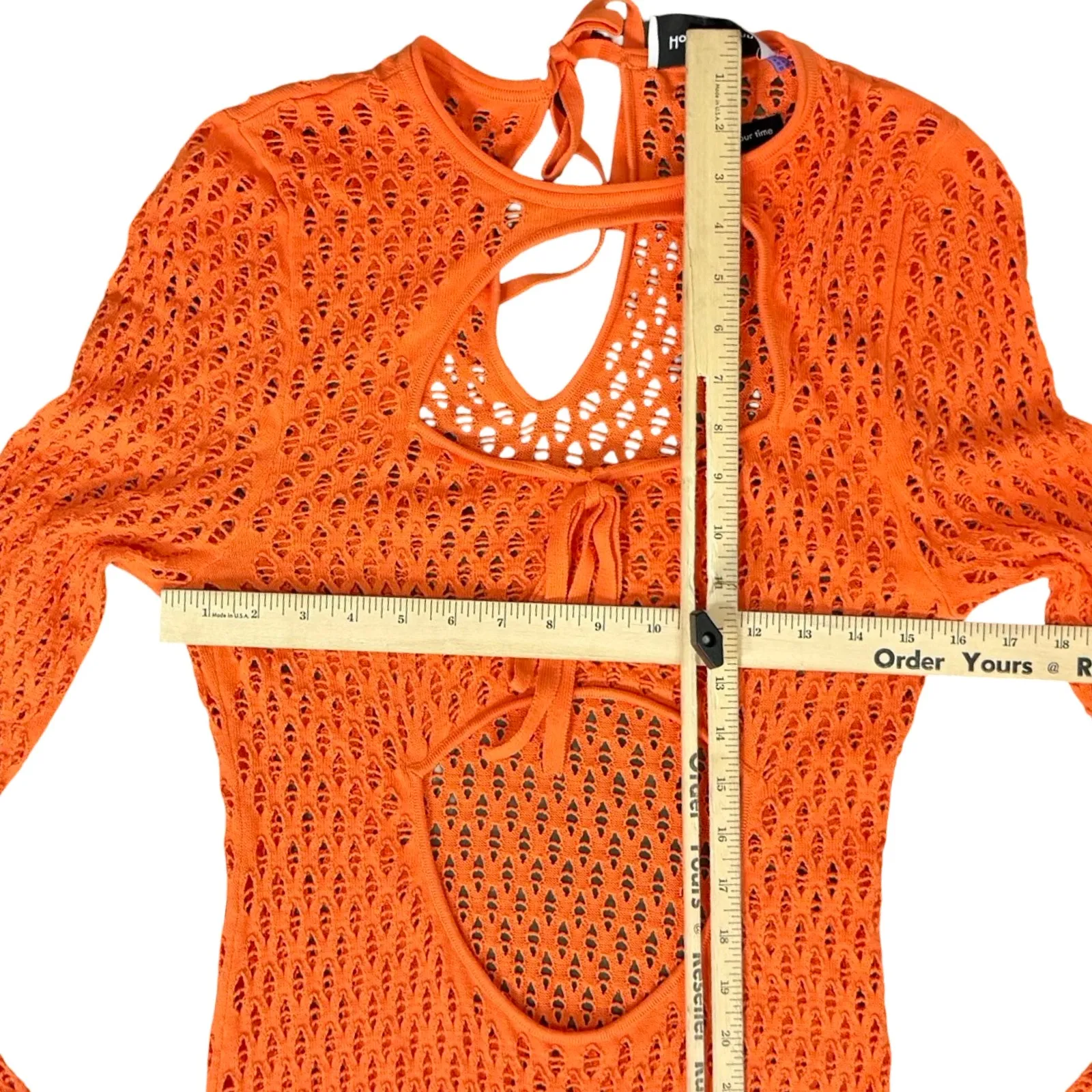 House of Sunny Orange Capture Tie Front Cut - Image 6