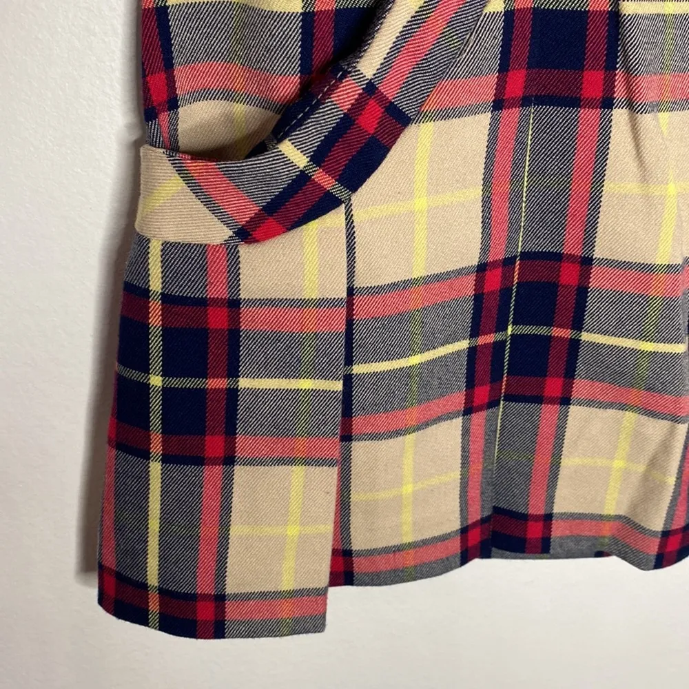 Princess Vera Wang Y2K plaid pleated mini skirt junior size 5 Red - Image 4