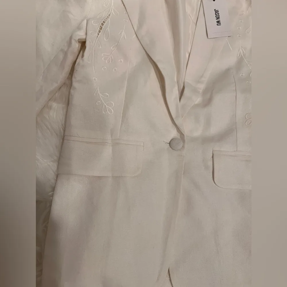 Jason Wu NWT  linen embroidered blazer - Image 2