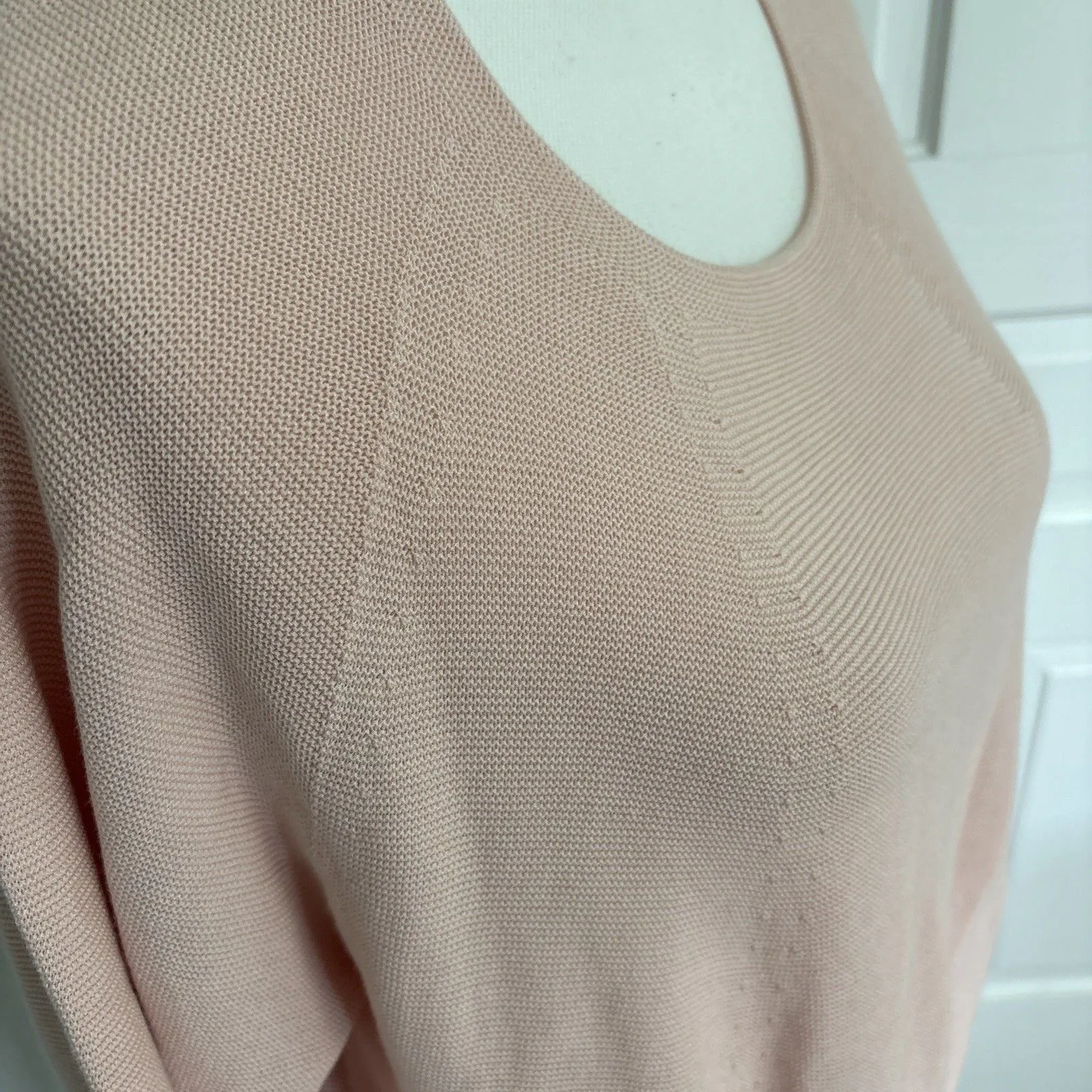 MM. LAFLEUR Pink Tencel Blend Long Sleeve Pullover Sweater Size Medium - Image 2