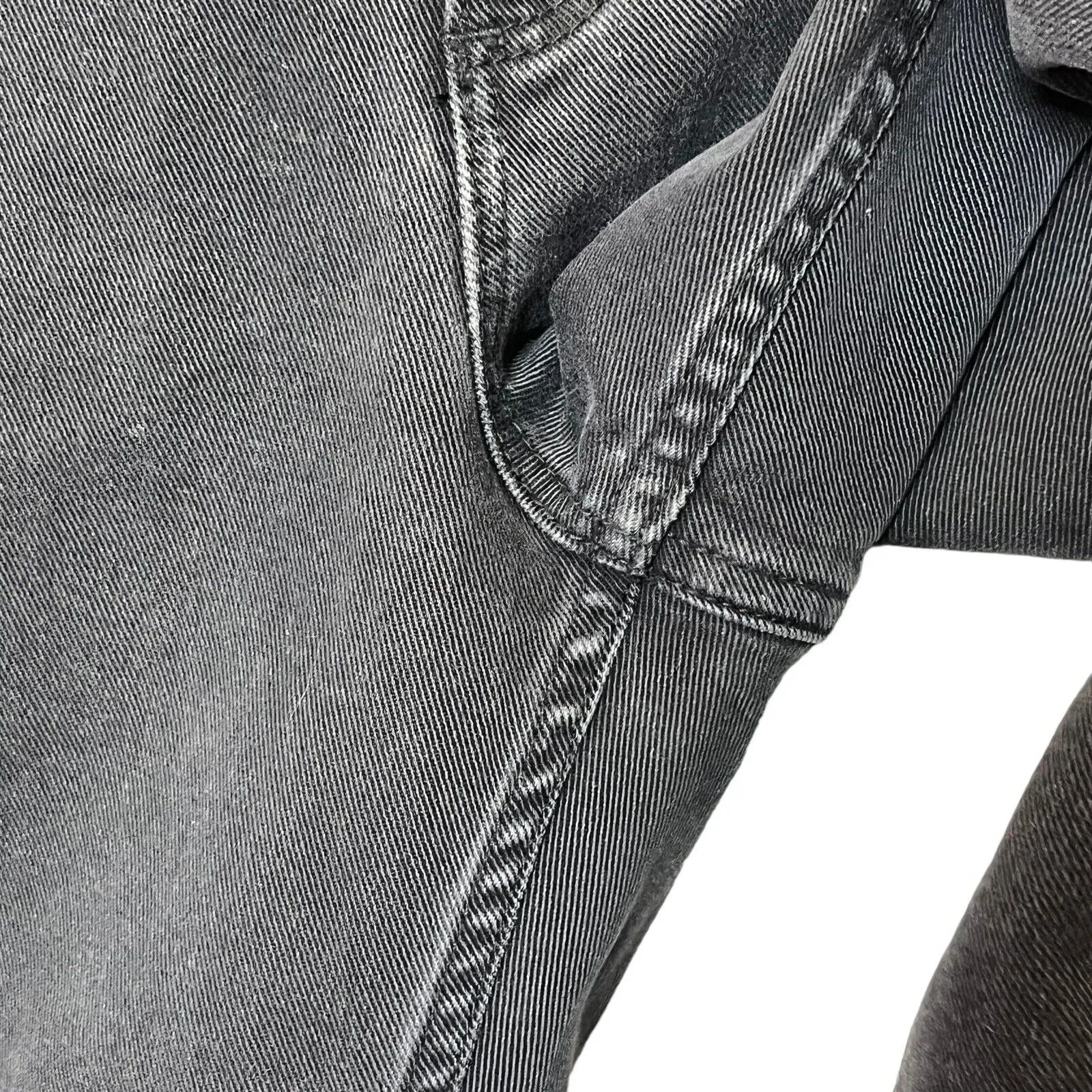 Rebecca Taylor  La Vie Jeans Women’s 29 Black Flare Glitter Stripe Fringe Hem - Image 9