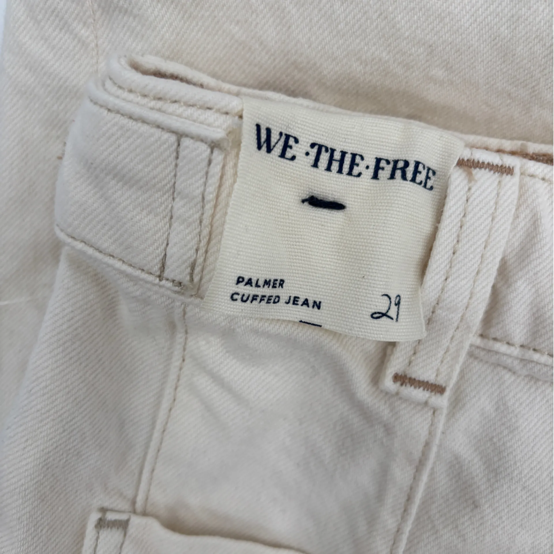 Free People We the Free Palmer Cuff Jean Eggshell - Image 8