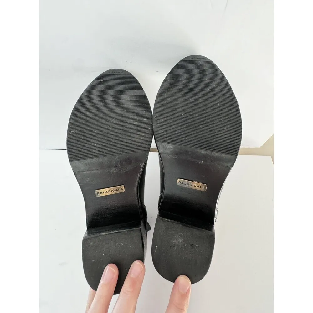 Bala Di Gala Black Leather Floral Flower Booties Boots Women’s Size 7 Mexico - Image 10