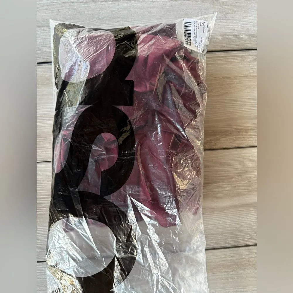 ASOS Halter Satin Chiffon Mix Ruffle Hem Maxi Dress Purple Size 8 NWT IN PKG - Image 11