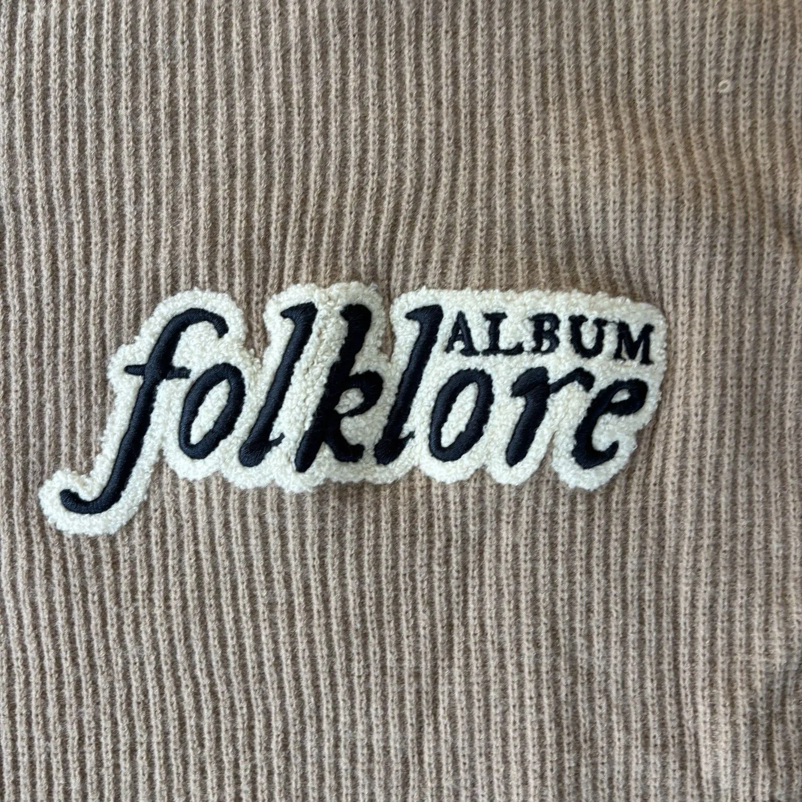 Taylor Swift Folklore Album Chenille Patch Crewneck Sweater  Official Merch - Image 2