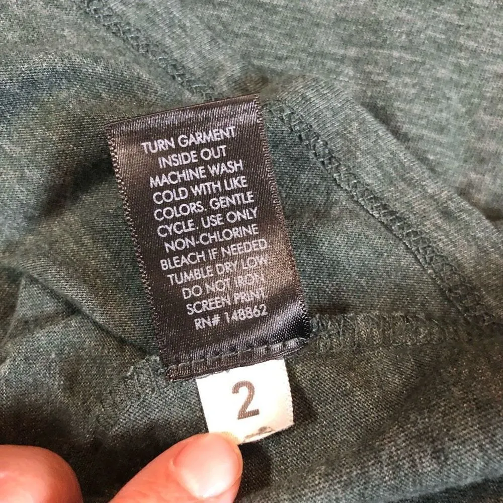 Torrid Slim Fit “Sarcasm Is Always An Option” V-neck Green Tee Shirt Size 2 - Image 9