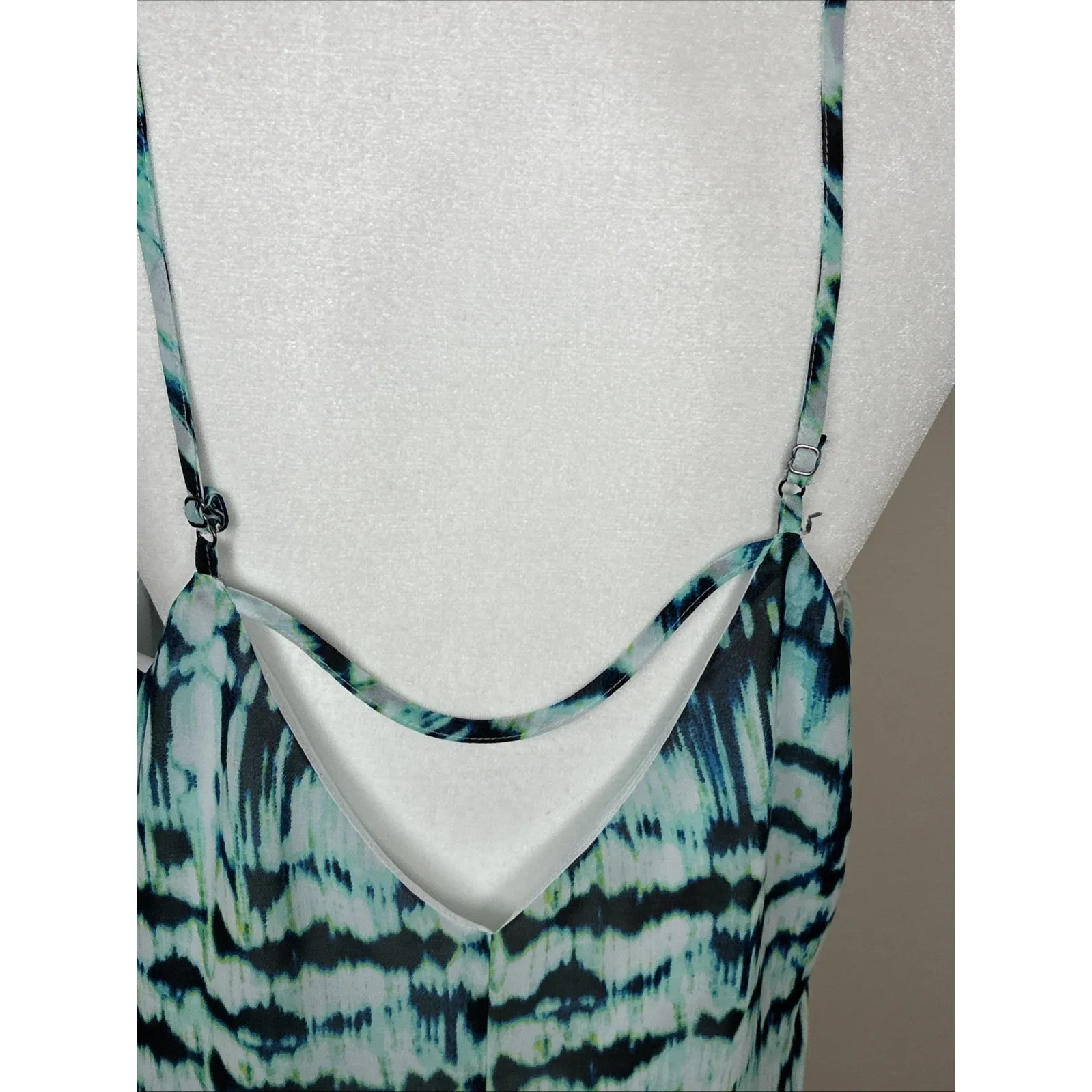 Decree Shades of Green Tye Dye‎ Dress with Adjustable Straps Womens' Size XL - Image 3