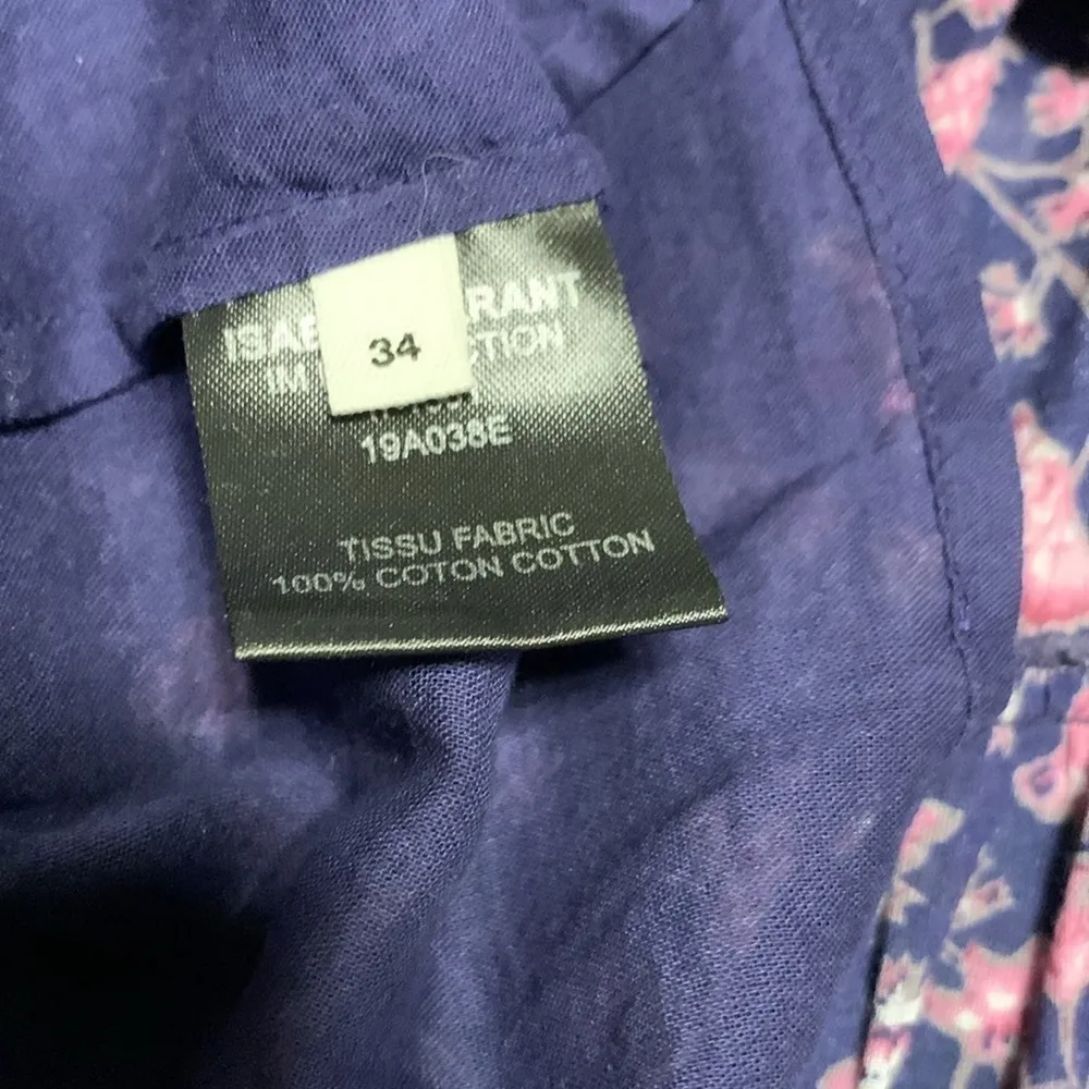 EUC Isabel Marant Etoile blue and pink baby doll cotton dress - Image 4