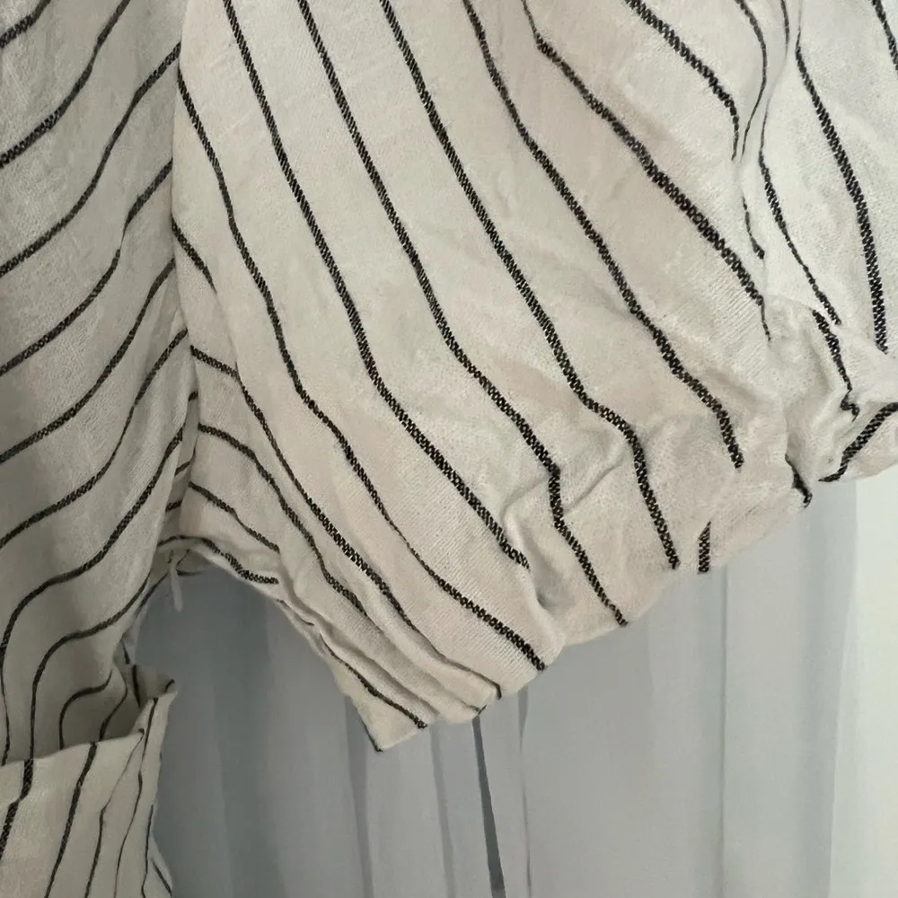 DEREK LAM 10 CROSBY Maya twisted striped linen Dress Size Large - Image 7