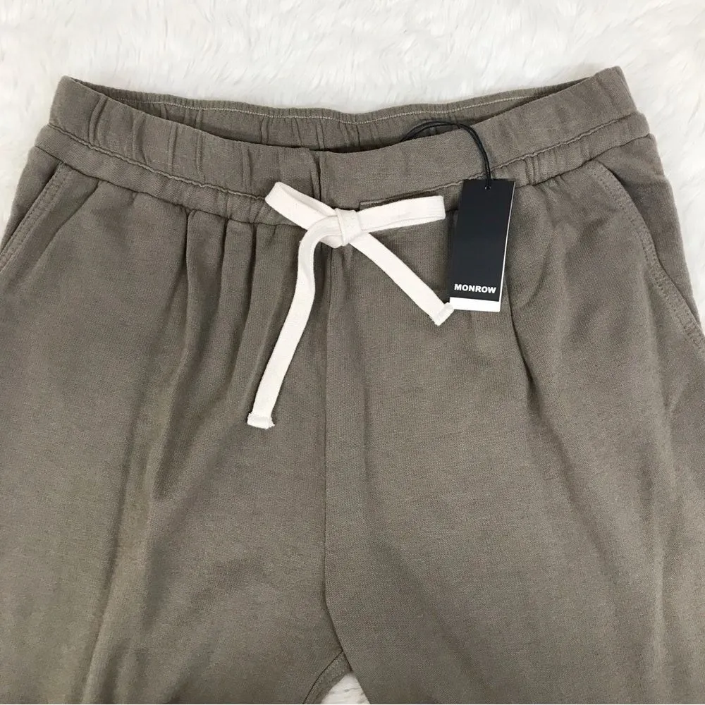 NWT MONROW Camo Green Jogger Pant Sweatpants Sweats Drawstring Waist Size Large Green - Image 4