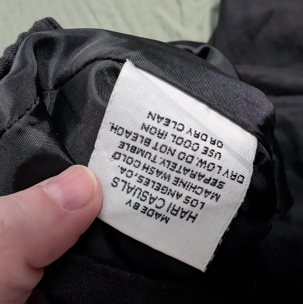 Vintage California Threads Butterfly Embroidered Linen Skirt X large Black Size XL - Image 7