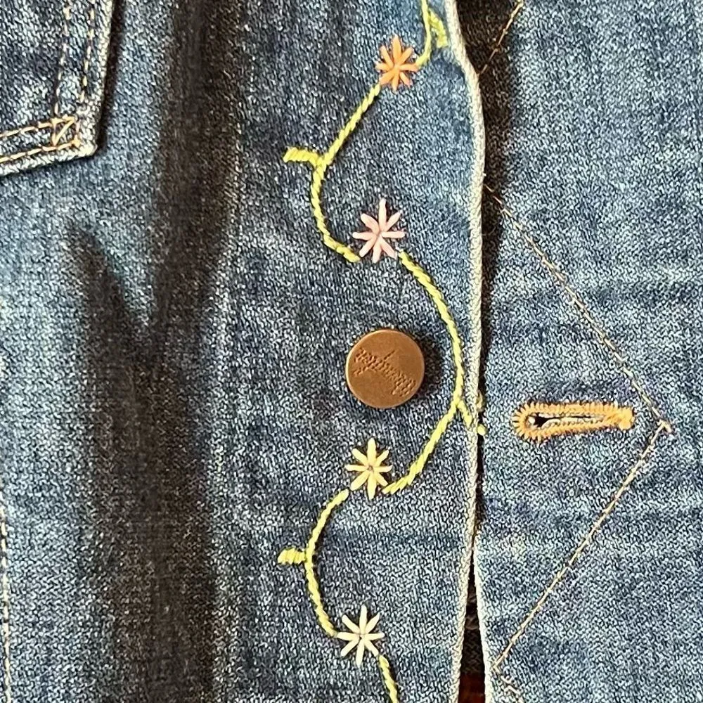 Wrangler Owl Embroidered Jean Trucker Jacket Vintage 70’s - Image 6