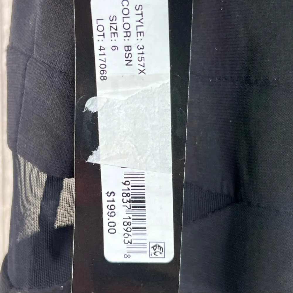 Xscape Size 6 Black A-Line V-Neck Reptile Print Bodice Pleated Lined Tulle Dress - Image 14