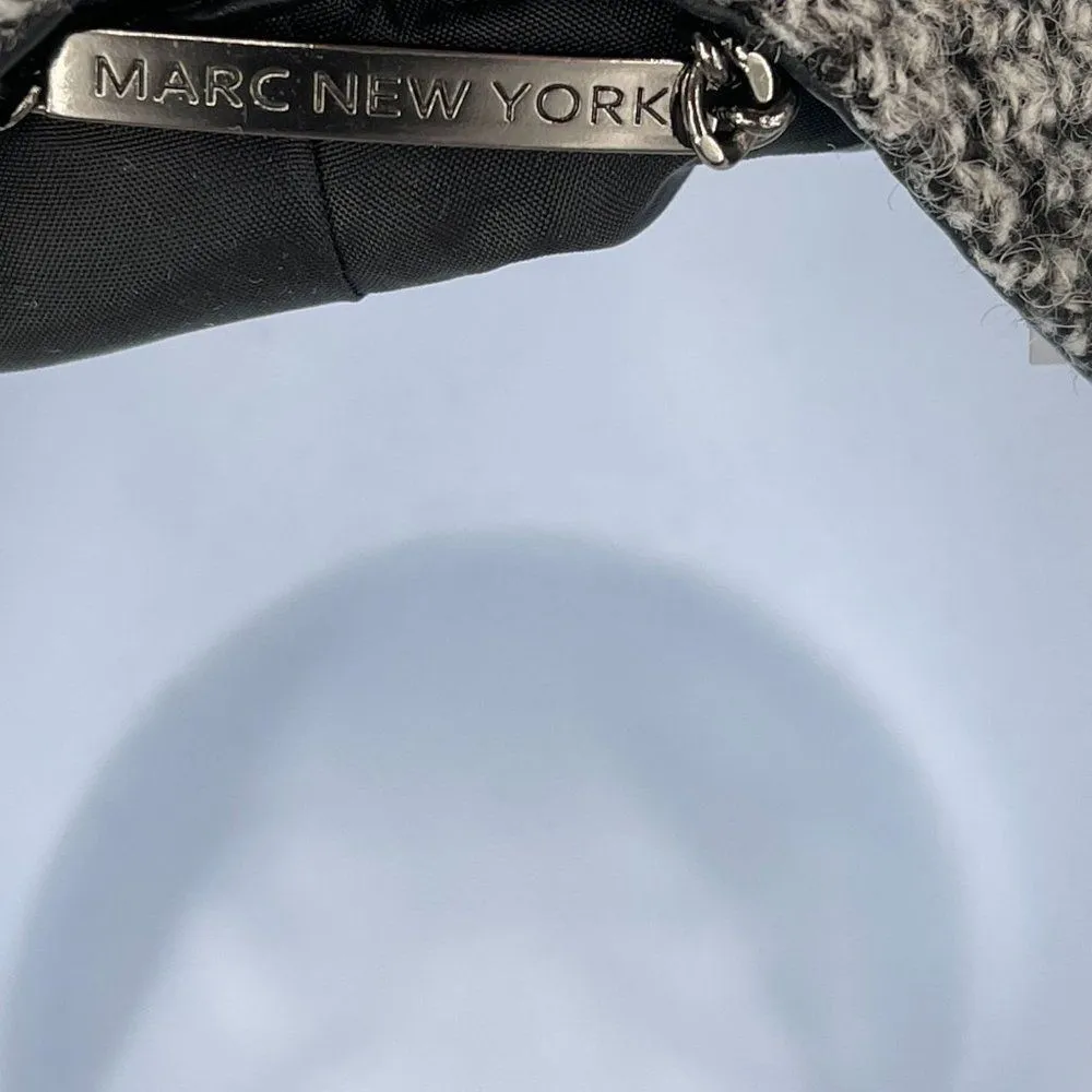 Marc New York Andrew Marc Wool Blend Tweed Vegan Leather Moto Jacket Coat - Image 6