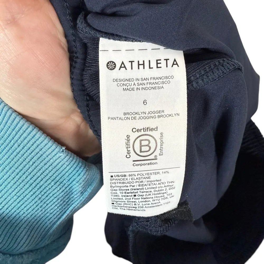 Athleta Women’s Brooklyn Legacy Mid Rise Joggers in Navy Blue Size 6 - Image 10