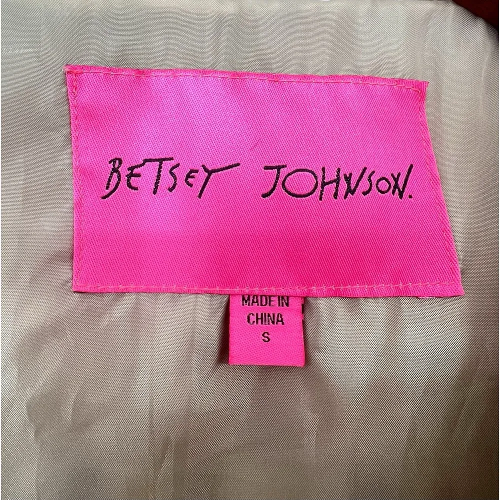 Betsy Johnson Faux Fur Vest Hook & Eye Small Cheetah Fuzzy Soft Classy - Image 3